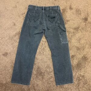 Faded Black Straight Leg Wranglers